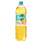 Напиток безалкогольный негазированный Aura с соком Апельсин, 1л