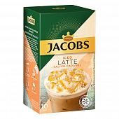 Напиток кофейный растворимый Jacobs Iced Latte Salted Caramel, 10x21,3г
