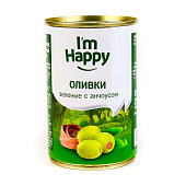 Оливки I'm Happy фаршированные анчоусами, 300г