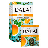 Чай зеленый Dalai Orange Mint с мелиссой мятой и цедрой апельсина, 25х1,8г