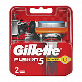 Кассеты для бритья сменные Gillette Fusion Power, 2шт