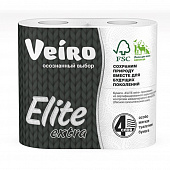 Бумага туалетная Veiro Elite Extra 4 слоя, 4 рулона
