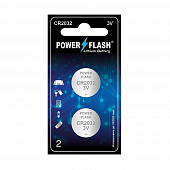 Батарейки Power Flash Ultra литиевые CR2032, 2шт