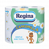 Бумага туалетная Regina с ароматом ромашки 3 слоя 4рулона