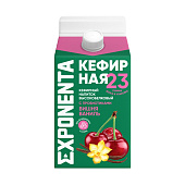 Напиток кефирный Exponenta обезжиренный обогащен белком вишня ваниль, 450г