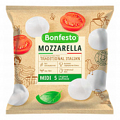 Сыр мягкий Bonfesto Mozzarella в рассоле 5 шариков 45%, 125г