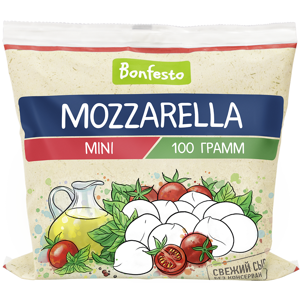 Сыр мягкий Bonfesto Mozzarella MINI 45%, 100г