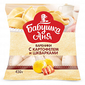 Вареники Бабушка Аня с картофелем и шкварками по-деревенски, 430г