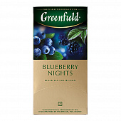 Чай черный Greenfield Blueberry Nights черника сливки 25 пак х 1,5 г, 37г