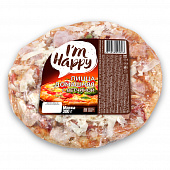 Пицца домашняя I'm Happy с ветчиной полувыпеченная замороженная, 300г