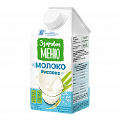 Молоко рисовое Здоровое меню обогащённый кальцием и витаминами, 500мл