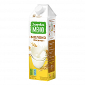 Молоко овсяное Здоровое меню обогащенное кальцием и витаминами, 1л