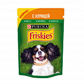 Корм консервированный Purina Friskies для взрослых собак с курицей в подливе, 85г