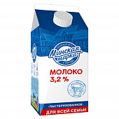 Молоко пастеризованное Минская марка 3,2% 2л ПП Шт
