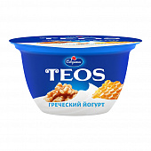 Йогурт Teos Греческий Савушкин грецкий орех-мёд 2%, 140г