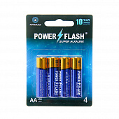 Батарейки Power Flash Super Alkaline АА, 4шт