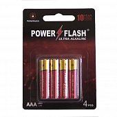 Батарейки Power Flash Ultra Alkaline АAА, 4шт