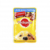 Корм консервированный Pedigree для взрослых собак всех пород с говядиной в соусе, 85г