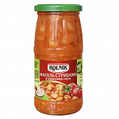Фасоль Rolnik с грибами в томатном соусе, 470г