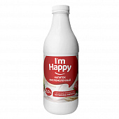 Напиток кисломолочный I'm Happy с фруктовым наполнителем клубника-мюсли 2%, 950мл