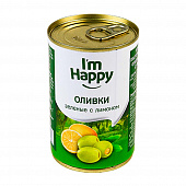 Оливки I'm Happy фаршированные лимоном, 300г
