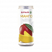 Напиток безалкогольный газированный с содержанием сока Spar со вкусом манго низкокалорийный, 0,33л
