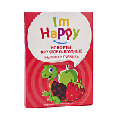 Конфеты фруктовые I'm Happy Яблоко-клубника, 60г