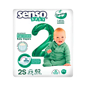 Подгузники Senso Baby Sensitive размер 2 Mini 3-6кг, 62шт