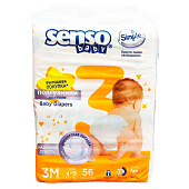 Подгузники Senso Baby Simple размер 3 Midi 4-9кг, 56шт