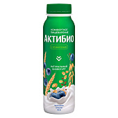 Биойогурт питьвой АктиБио черника злаки льняные семена 1,6%, 260г