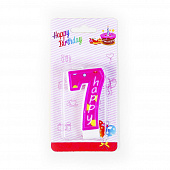 Свеча для торта I`m Happy в виде цифры 7