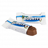 Конфета Bounty нежная мякоть кокоса покрытая молочным шоколадом, Вес